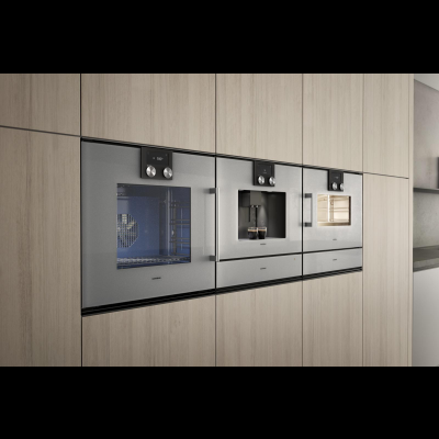 Gaggenau BOP221112, Serie 200, Backofen, 60 x 60 cm, T&uuml;ranschlag: Links, Gaggenau Metallic